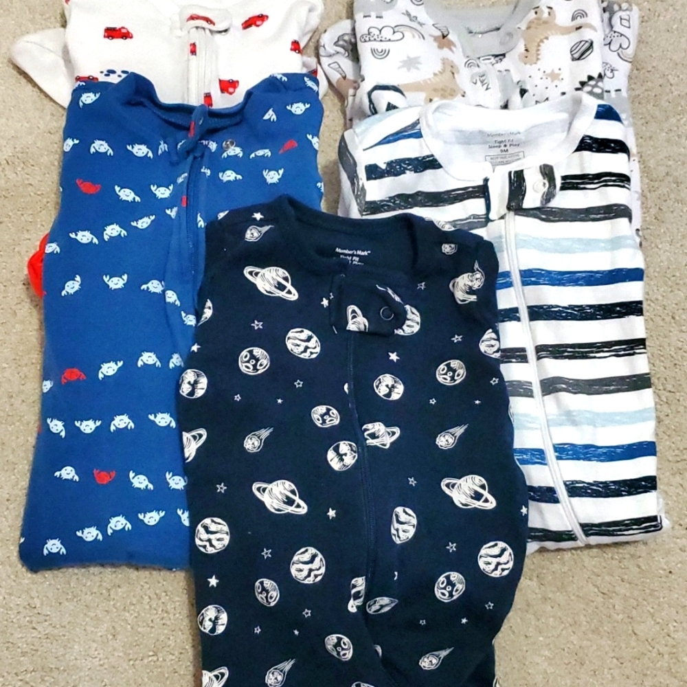 Set of 5 feetie pajamas/sleepers